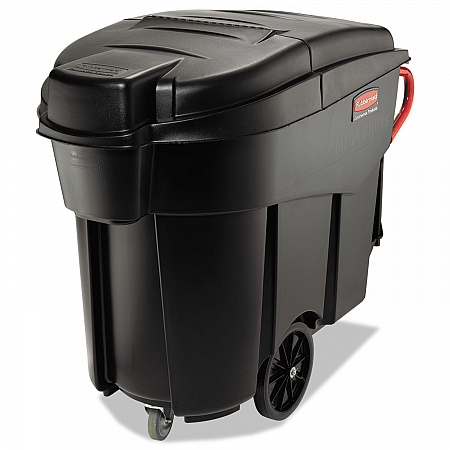 Mega BRUTE Mobile Container, 120 gal, Plastic, Black (9W73BLA)