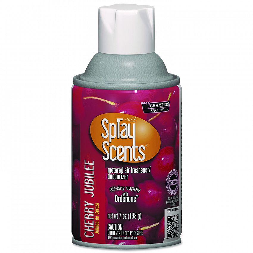 Champion Sprayon SPRAYScents Metered Air Freshener Refill, Cherry Jubilee, 7 oz Aerosol Spray, 12/Carton (5181)