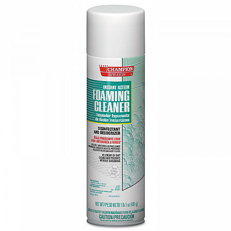 Instant Action Foaming Cleaner/Disinfectant, Unscented, 17 oz, Aerosol Spray, 12/Carton (5196)