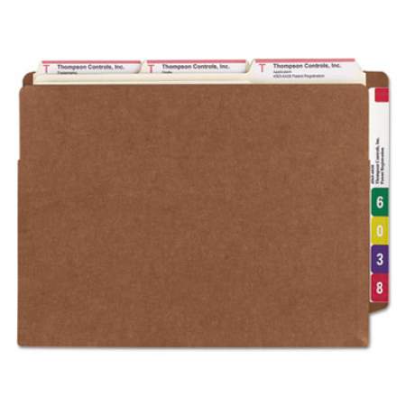 Smead Heavy-Duty Redrope End Tab TUFF Pockets, 7" Expansion, Letter Size, Redrope, 5/Box (73795)