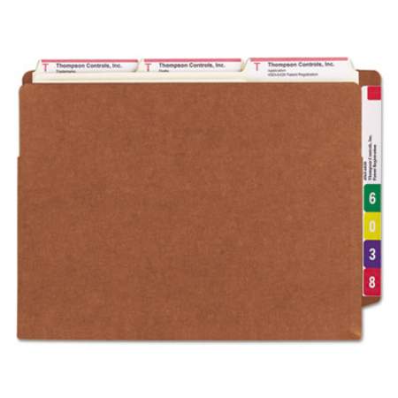 Smead Heavy-Duty Redrope End Tab TUFF Pockets, 3.5" Expansion, Letter Size, Redrope, 10/Box (73780)