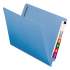 Smead Heavyweight Colored End Tab Folders with Two Fasteners, Straight Tab, Letter Size, Blue, 50/Box (25040)