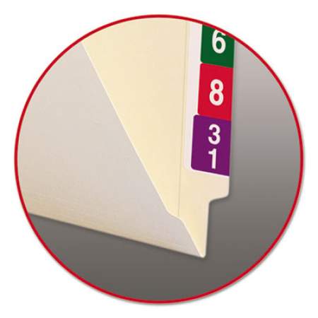 Smead Heavyweight Manila End Tab Folders, 9" Front, Straight Tab, Letter Size, 100/Box (24109)