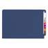 Smead End Tab Colored Pressboard Classification Folders with SafeSHIELD Coated Fasteners, 2 Dividers, Legal Size, Dark Blue, 10/Box (29784)