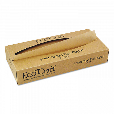 EcoCraft Interfolded Soy Wax Deli Sheets, 12 x 10.75, 500/Box, 12 Boxes/Carton (016012)