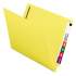 Smead Heavyweight Colored End Tab Folders with Two Fasteners, Straight Tab, Letter Size, Yellow, 50/Box (25940)