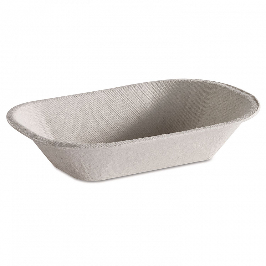 Savaday Molded Fiber Food Tray, 4 x 6, Beige, Paper, 250/Bag, 4 Bags/Carton (10408CT)