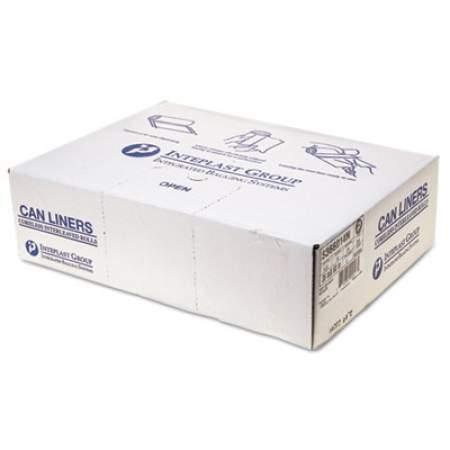 Inteplast Group High-Density Interleaved Commercial Can Liners, 55 gal, 14 microns, 36" x 60", Clear, 200/Carton (S366014N)