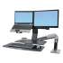 WorkFit by Ergotron WorkFit-A Sit-Stand Workstation with Worksurface+, Dual 24" LCDs, Polished Aluminum/Black (24316026)