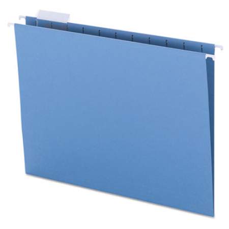 Smead Colored Hanging File Folders, Letter Size, 1/5-Cut Tab, Blue, 25/Box (64060)