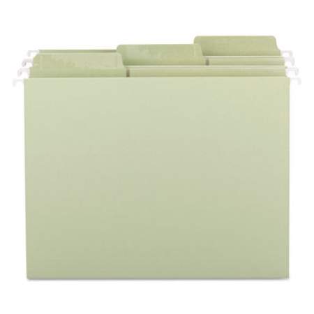 Smead Erasable FasTab Hanging Folders, Letter Size, 1/3-Cut Tab, Moss, 20/Box (64032)
