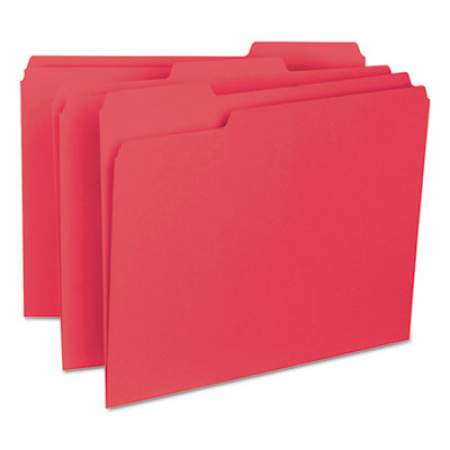 Smead Interior File Folders, 1/3-Cut Tabs, Letter Size, Red, 100/Box (10267)