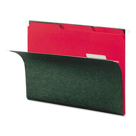 Smead Interior File Folders, 1/3-Cut Tabs, Letter Size, Red, 100/Box (10267)