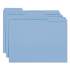 Smead Interior File Folders, 1/3-Cut Tabs, Letter Size, Blue, 100/Box (10239)