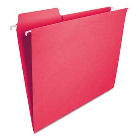 Smead FasTab Hanging Folders, Letter Size, 1/3-Cut Tab, Red, 20/Box (64096)