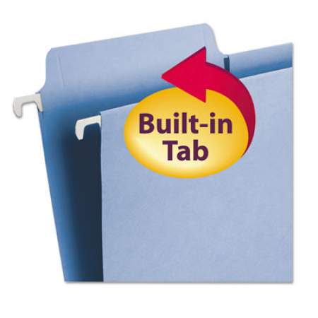 Smead FasTab Hanging Folders, Letter Size, 1/3-Cut Tab, Blue, 20/Box (64099)