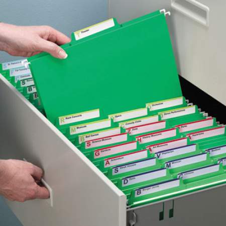 Smead FasTab Hanging Folders, Letter Size, 1/3-Cut Tab, Green, 20/Box (64098)