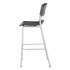 Iceberg CafeWorks Stool, Supports Up to 225 lb, Graphite Seat/Back, Silver Base (64527)