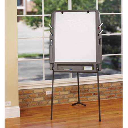 Iceberg Ingenuity Portable Flipchart Easel with Dry Erase Surface, Resin Surface Frame, 35 x 30 x 73, Charcoal (30227)