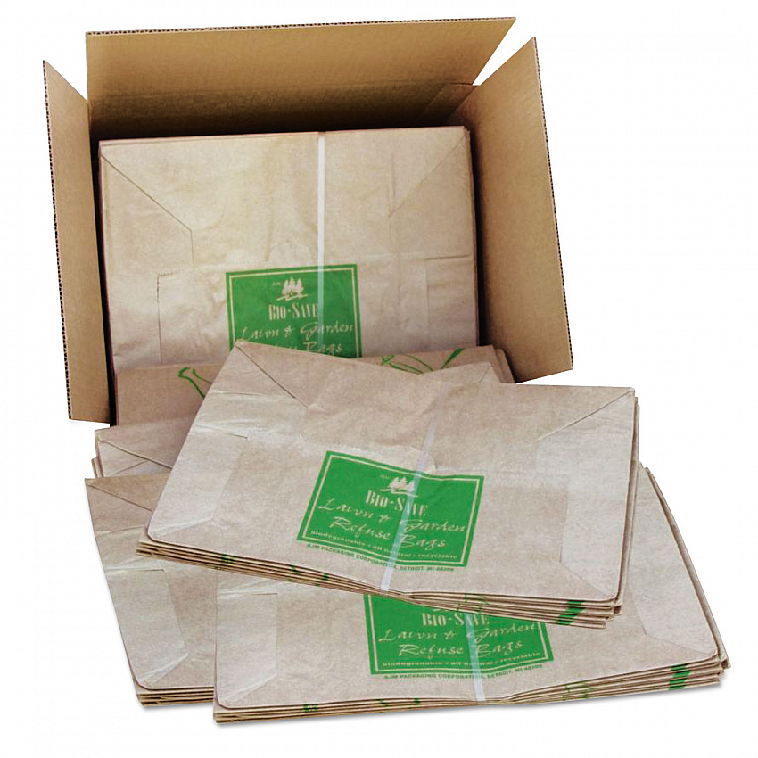 Lawn/Leaf Bags, Self-Standing, Open-Face, 30 gal, 16" x 35", Kraft, 50/Box (RBR30105BO)