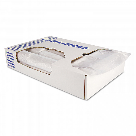 High-Density Waste Can Liners, 10 gal, 8 mic, 24