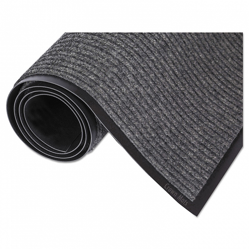 Needle-Rib Wiper/Scraper Mat, Rectangular, Gray Ribbed Surface, 48" x 72" (NR0046GY)