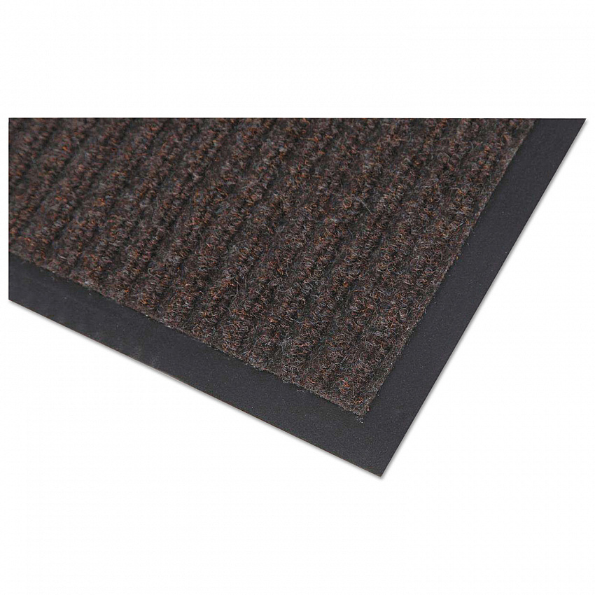 Needle-Rib Wiper/Scraper Mat, Rectangular, Brown Ribbed Surface, 48" x 72" (NR0046BR)