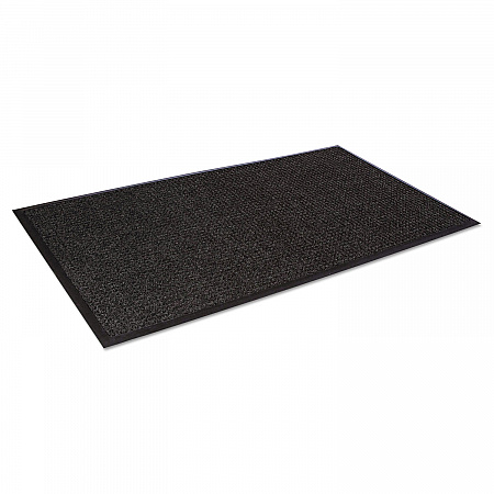Super-Soaker Wiper/Scraper Mat with Gripper Bottom, Rectangular, Charcoal Gray Loop Pile Surface, 36