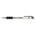 Universal Comfort Grip Gel Pen, Stick, Medium 0.7 mm, Black Ink, Clear Barrel, Dozen (39510)