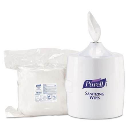 PURELL Hand Sanitizer Wipes Wall Mount Dispenser, 1,200/1,500 Wipe Capacity, 13.3 x 11 x 10.88, White (901901)