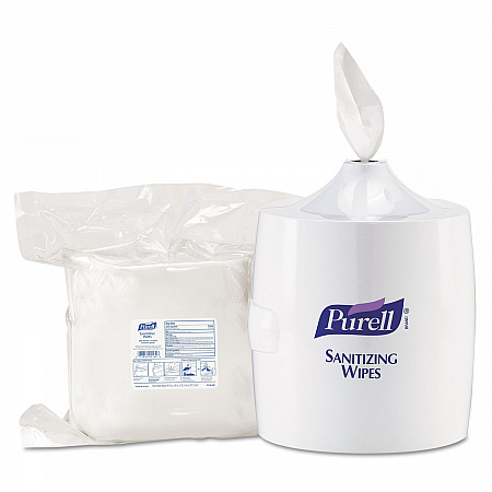 Hand Sanitizer Wipes Wall Mount Dispenser, 1,200/1,500 Wipe Capacity, 13.3 x 11 x 10.88, White (901901)