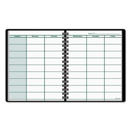 AT-A-GLANCE Undated Teacher's Planner, Weekly, Two-Page Spread (Nine Classes), 10.88 x 8.25, Black Cover (8015505)