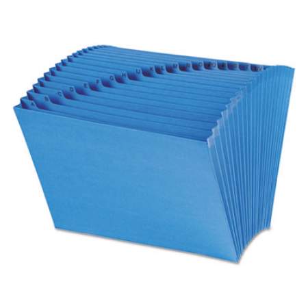 Smead Open Top A-Z Expanding File with Antimicrobial Product Protection, 21 Sections, 1/21-Cut Tab, Letter Size, Blue (70727)