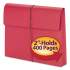 Smead Expanding Wallet w/ Elastic Cord, 2" Expansion, 1 Section, Letter Size, Red, 10/Box (77205)