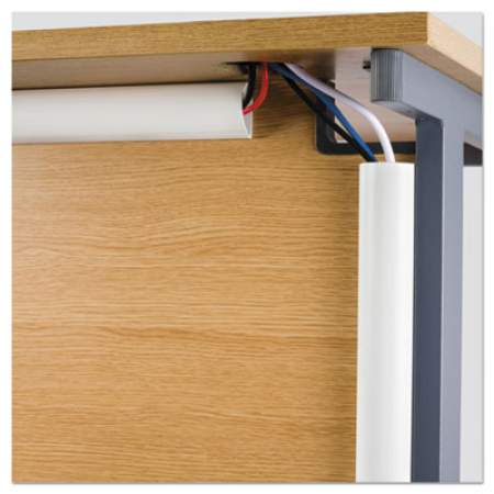 D-Line Decorative Desk Cord Cover, 60" x 2" x 1" Cover, White (R5FT5025W)