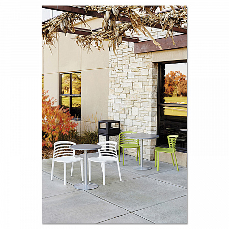 Canmeleon Aggregate Panel Receptacles, Side-Open, 38 gal, Polyethylene, Black (9472NC)