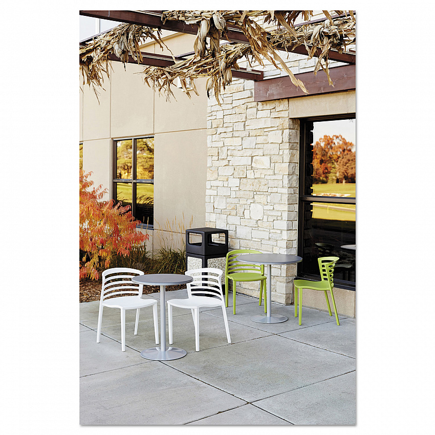 Canmeleon Aggregate Panel Receptacles, Side-Open, 38 gal, Polyethylene, Black (9472NC)