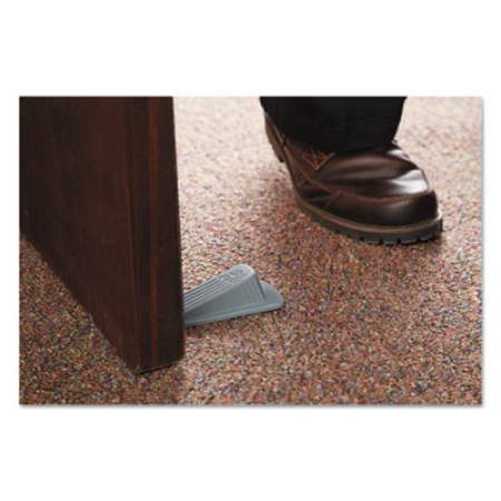Master Caster Big Foot Doorstop, No Slip Rubber Wedge, 2.25w x 4.75d x 1.25h, Gray, 2/Pack (00972)
