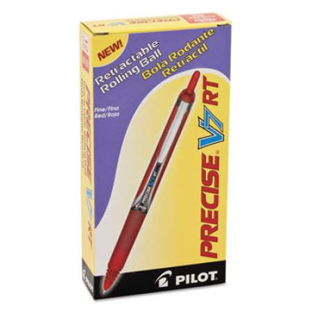 Pilot Precise V7RT Roller Ball Pen, Retractable, Fine 0.7 mm, Red Ink, Red Barrel (26069)