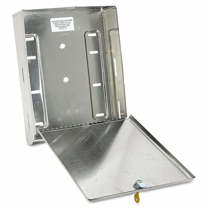 Surface-Mounted Paper Towel Dispenser, 10.75 x 4 x 14, Stainless Steel (262)