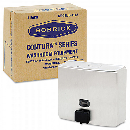 ConturaSeries Surface-Mounted Liquid Soap Dispenser, 40 oz, 7 x 3.31 x 6.13, Satin Finish Stainless Steel (4112)
