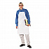 A40 Liquid/Particle Protection Apron, Film Laminate, One Size Fits Most, White, 100/Carton (44481)