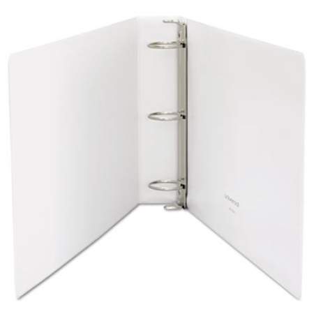 Universal Ledger-Size Round Ring Binder with Label Holder, 3 Rings, 2" Capacity, 11 x 17, White (35422)