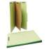 Universal Four-Section Pressboard Classification Folders, 1 Divider, Legal Size, Green, 10/Box (10261)
