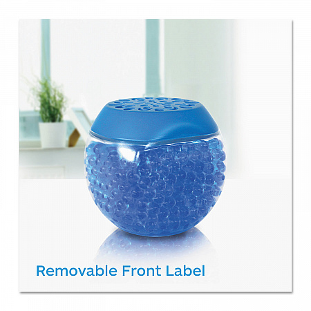 Scent Gems Odor Eliminator, Cool and Clean, Blue, 10 oz Jar, 6/Carton (900228CT)