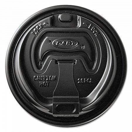 Optima Reclosable Lids for Hot Paper Cups, Fits 10 oz to 24 oz Hot Cups, Plastic, Black, 1,000/Carton (OPT316B)
