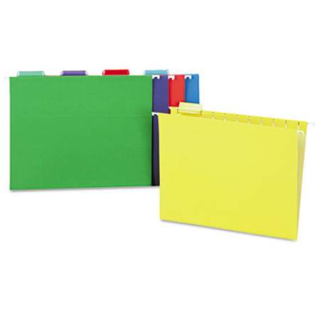 Universal Deluxe Bright Color Hanging File Folders, Letter Size, 1/5-Cut Tab, Assorted, 25/Box (14121)
