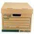 Universal Recycled Heavy-Duty Record Storage Box, Letter/Legal Files, Kraft/Green, 12/Carton (28224)