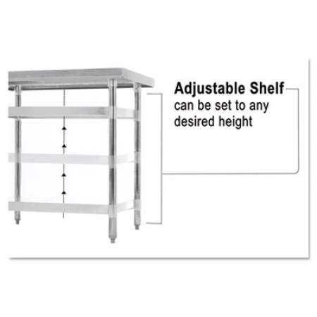 Alera NSF APPROVED STAINLESS STEEL FOODSERVICE PREP TABLE, 48 X 30 X 35H, SILVER (XS4830)