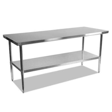 Alera NSF Approved Stainless Steel Foodservice Prep Table, 72 x 30 x 35, Silver (XS7230)